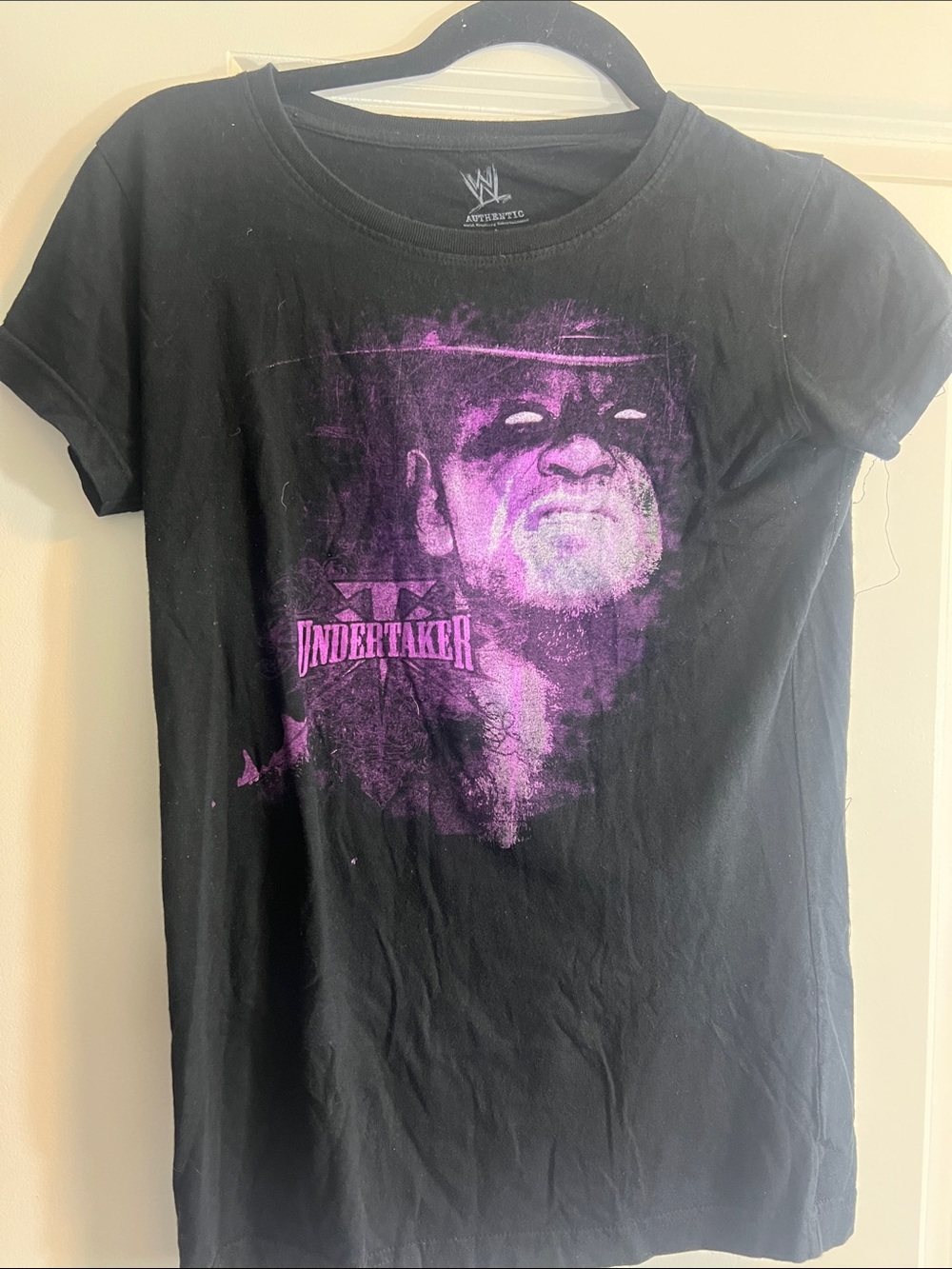 WWE Black Tee with Purple Undertaker Portrait